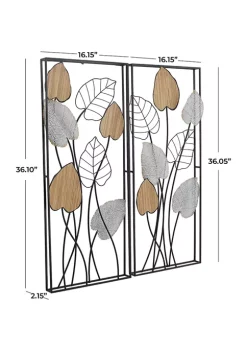 Flash Sale 🌟 Modern Metal Wall Decor - Set of 2 by Monroe Lane 😀 -Monroe Lane Sales Belk 26646
