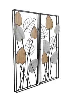 Flash Sale 🌟 Modern Metal Wall Decor - Set of 2 by Monroe Lane 😀 -Monroe Lane Sales Belk 26647