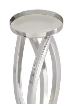 Flash Sale 🥰 Contemporary Stainless Steel Candle Holder - Set of 2 by Monroe Lane ✨ -Monroe Lane Sales Belk 26679