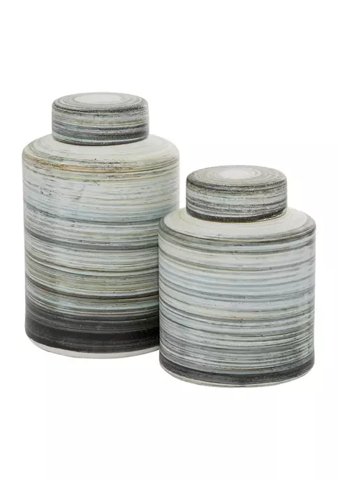 Wholesale ๐ Farmhouse Ceramic Decorative Jars - Set of 2 by Monroe Lane ๐ฏ 1 Wholesale ๐ Farmhouse Ceramic Decorative Jars - Set of 2 by Monroe Lane ๐ฏ