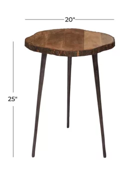 Budget ⌛ Rustic Wood Accent Table by Monroe Lane 🥰 -Monroe Lane Sales Belk 26761