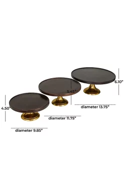 Best deal 💯 Modern Mango Wood Cake Stand - Set of 3 by Monroe Lane 💯 -Monroe Lane Sales Belk 26773