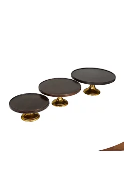 Best deal 💯 Modern Mango Wood Cake Stand - Set of 3 by Monroe Lane 💯 -Monroe Lane Sales Belk 26774