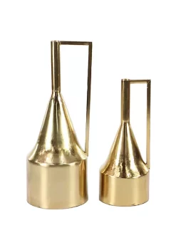 Best Sale 🛒 Glam Metal Vase - Set of 2 by Monroe Lane 🎉 -Monroe Lane Sales Belk 26795