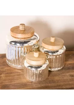 Best Sale 😉 Farmhouse Glass Decorative Jars - Set of 3 by Monroe Lane 🎁 -Monroe Lane Sales Belk 26844