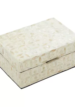 Deals 😍 Coastal 👩 Mother of Pearl Box - Set of 2 by Monroe Lane 🔔 -Monroe Lane Sales Belk 26849