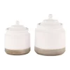 Promo ✔️ Vintage Ceramic Decorative Jars - Set of 2 by Monroe Lane 💯