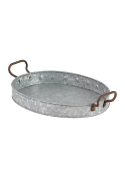 Coupon 👏 Farmhouse Metal Tray - Set of 3 by Monroe Lane ✨ -Monroe Lane Sales Belk 26884