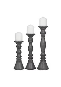 Best reviews of ⭐ Traditional Wood Candle Holder - Set of 3 by Monroe Lane 👍