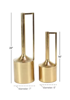 Top 10 🧨 Modern Metal Vase - Set of 2 by Monroe Lane 🎉 -Monroe Lane Sales Belk 26919