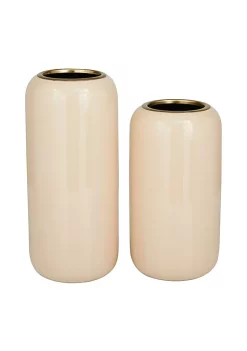 Cheap ⌛ Modern Metal Vase - Set of 2 by Monroe Lane 👍 -Monroe Lane Sales Belk 26928