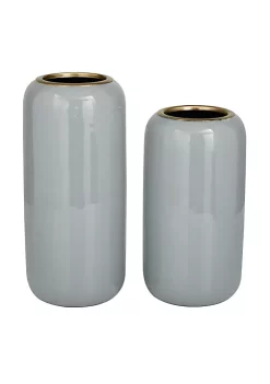 Cheap ⌛ Modern Metal Vase - Set of 2 by Monroe Lane 👍 -Monroe Lane Sales Belk 26930