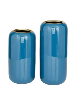 Cheap ⌛ Modern Metal Vase - Set of 2 by Monroe Lane 👍 -Monroe Lane Sales Belk 26931