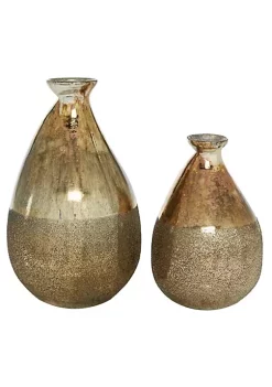 New ⌛ Rustic Glass Vase - Set of 2 by Monroe Lane 🎁 -Monroe Lane Sales Belk 2696
