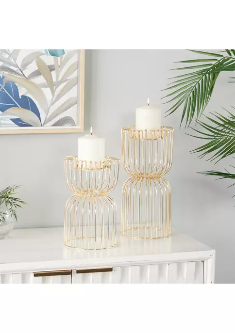 Buy ✔️ Glam Metal Candle Holder - Set of 2 by Monroe Lane ⌛ 2 Buy ✔️ Glam Metal Candle Holder - Set of 2 by Monroe Lane ⌛ - Image 2