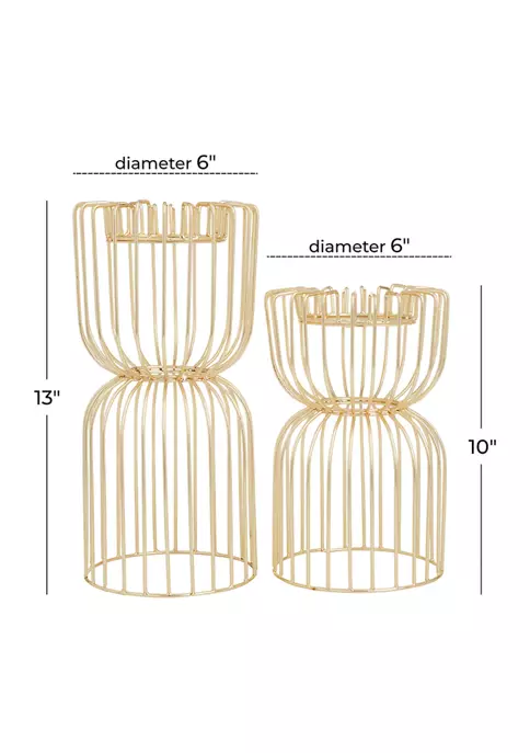 Buy ✔️ Glam Metal Candle Holder - Set of 2 by Monroe Lane ⌛ 5 Buy ✔️ Glam Metal Candle Holder - Set of 2 by Monroe Lane ⌛ - Image 5