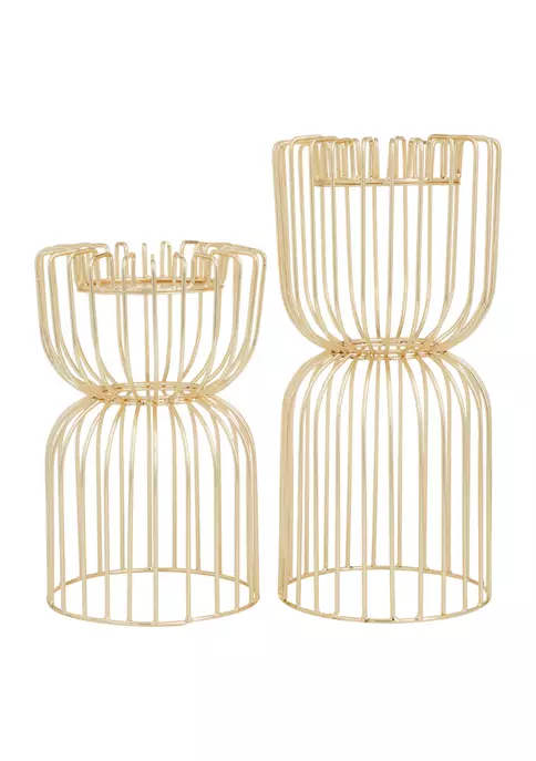 Buy ✔️ Glam Metal Candle Holder - Set of 2 by Monroe Lane ⌛ 6 Buy ✔️ Glam Metal Candle Holder - Set of 2 by Monroe Lane ⌛ - Image 6