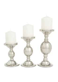 Cheap 🔔 Transitional Aluminum Candle Holder - Set of 3 by Monroe Lane 😍