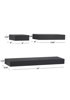 Budget 👏 Modern Wood Wall Shelf - Set of 3 by Monroe Lane ❤️ -Monroe Lane Sales Belk 27114