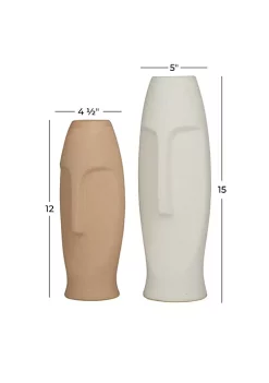 Discount ⌛ Contemporary Ceramic Vase - Set of 2 by Monroe Lane 😍 -Monroe Lane Sales Belk 27119