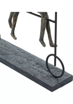 Buy 🛒 Brass Polystone Modern Sculpture - Bicyclist by Monroe Lane 🔔 -Monroe Lane Sales Belk 2729