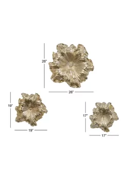 Discount 🔔 Eclectic Polystone Wall Decor - Set of 3 by Monroe Lane 🤩 -Monroe Lane Sales Belk 27352