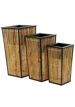 Best Pirce 😍 Natural Wicker Planter - Set of 3 by Monroe Lane 🌟 -Monroe Lane Sales Belk 27375