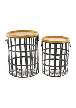 Deals 🛒 Modern Metal Storage Basket - Set of 2 by Monroe Lane 🛒