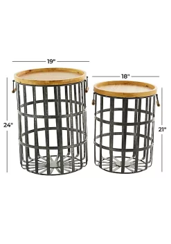 Deals 🛒 Modern Metal Storage Basket - Set of 2 by Monroe Lane 🛒 -Monroe Lane Sales Belk 27386