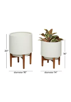 Buy 😉 Contemporary Metal Planter - Set of 2 by Monroe Lane 🔔 -Monroe Lane Sales Belk 27451