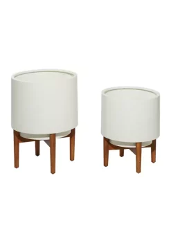 Buy 😉 Contemporary Metal Planter - Set of 2 by Monroe Lane 🔔 -Monroe Lane Sales Belk 27452