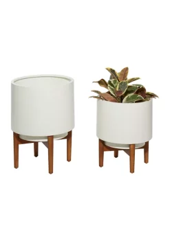 Buy 😉 Contemporary Metal Planter - Set of 2 by Monroe Lane 🔔 -Monroe Lane Sales Belk 27454
