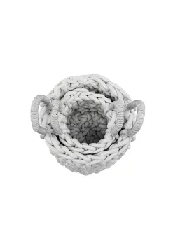 Discount 🎁 Coastal Fabric Storage Basket - Set of 2 by Monroe Lane ⭐ -Monroe Lane Sales Belk 27459