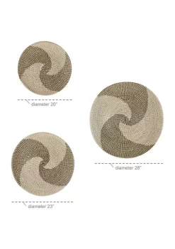 Top 10 👍 Bohemian Seagrass Wall Decor - Set of 3 by Monroe Lane 🥰 -Monroe Lane Sales Belk 27465