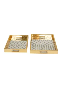 Discount 🥰 Glam Plastic Tray - Set of 2 by Monroe Lane 🌟