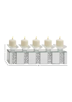 Cheap 🛒 Glam Glass Candelabra by Monroe Lane 🌟 -Monroe Lane Sales Belk 27510