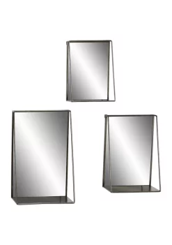 Promo π€© Industrial Metal Wall Mirror - Set of 3 by Monroe Lane π