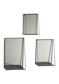 Promo 🤩 Industrial Metal Wall Mirror - Set of 3 by Monroe Lane 🌟 -Monroe Lane Sales Belk 27516