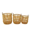 Outlet ✨ Bohemian Wood Storage Basket - Set of 3 by Monroe Lane 🧨