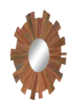 Top 10 🧨 Teak Coastal Wall Mirror by Monroe Lane 🔥 -Monroe Lane Sales Belk 27533