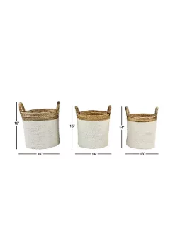 Best reviews of 😍 Coastal Seagrass Storage Basket - Set of 3 by Monroe Lane 👏 -Monroe Lane Sales Belk 27593