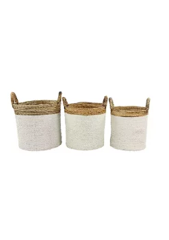 Best reviews of 😍 Coastal Seagrass Storage Basket - Set of 3 by Monroe Lane 👏 -Monroe Lane Sales Belk 27594