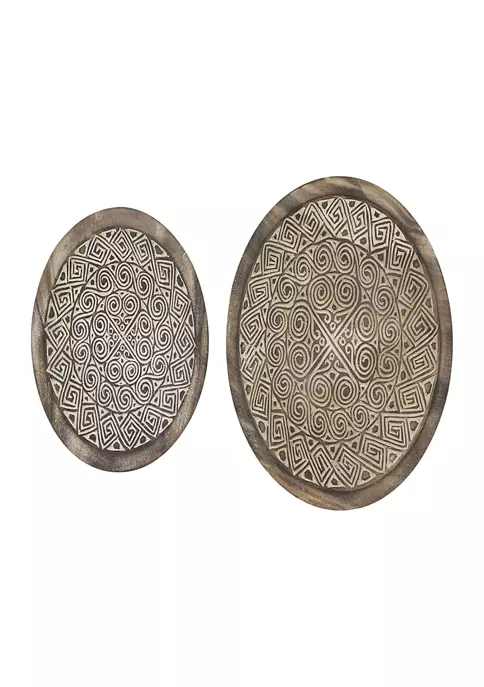 Wholesale 🎁 Albizia Wood Eclectic Wall Décor - Set of 2 by Monroe Lane ❤️ 1 Wholesale 🎁 Albizia Wood Eclectic Wall Décor - Set of 2 by Monroe Lane ❤️