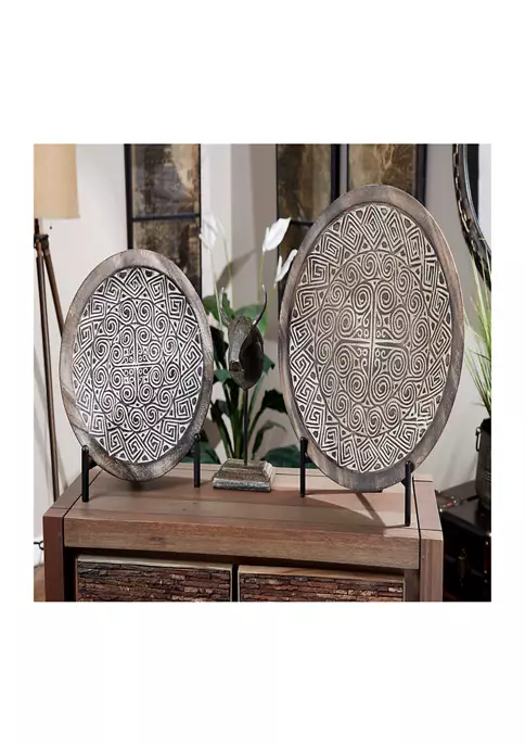 Wholesale 🎁 Albizia Wood Eclectic Wall Décor - Set of 2 by Monroe Lane ❤️ 2 Wholesale 🎁 Albizia Wood Eclectic Wall Décor - Set of 2 by Monroe Lane ❤️ - Image 2