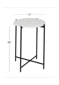 Outlet 🔔 Contemporary Terrazzo Accent Table by Monroe Lane 😉 -Monroe Lane Sales Belk 27716