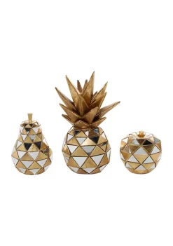 Buy 🌟 Glam Polystone Sculpture - Set of 3 by Monroe Lane ✨ -Monroe Lane Sales Belk 27727