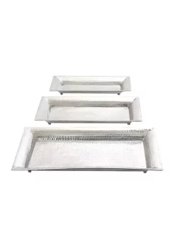 Cheap 🌟 Traditional Aluminum Tray - Set of 3 by Monroe Lane 👏 -Monroe Lane Sales Belk 27744