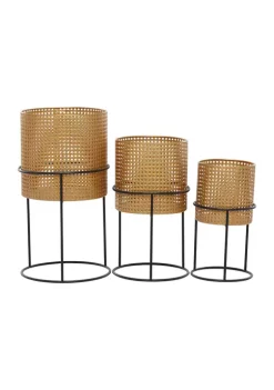 Buy π Contemporary Metal Planter - Set of 3 by Monroe Lane βοΈ
