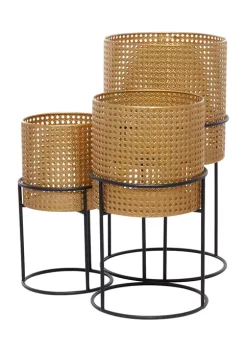 Buy 🛒 Contemporary Metal Planter - Set of 3 by Monroe Lane ✔️ -Monroe Lane Sales Belk 27754