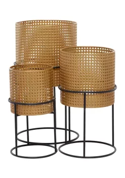 Buy 🛒 Contemporary Metal Planter - Set of 3 by Monroe Lane ✔️ -Monroe Lane Sales Belk 27755